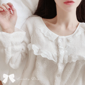 몽글 양털 수면 파자마 잠옷 세트(2type)